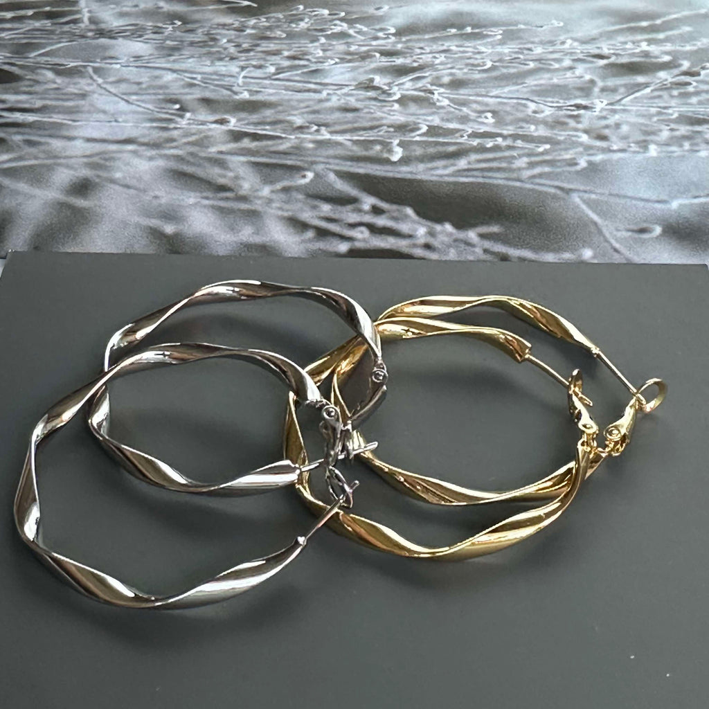 Øreringe Hope snoet - forgyldt
