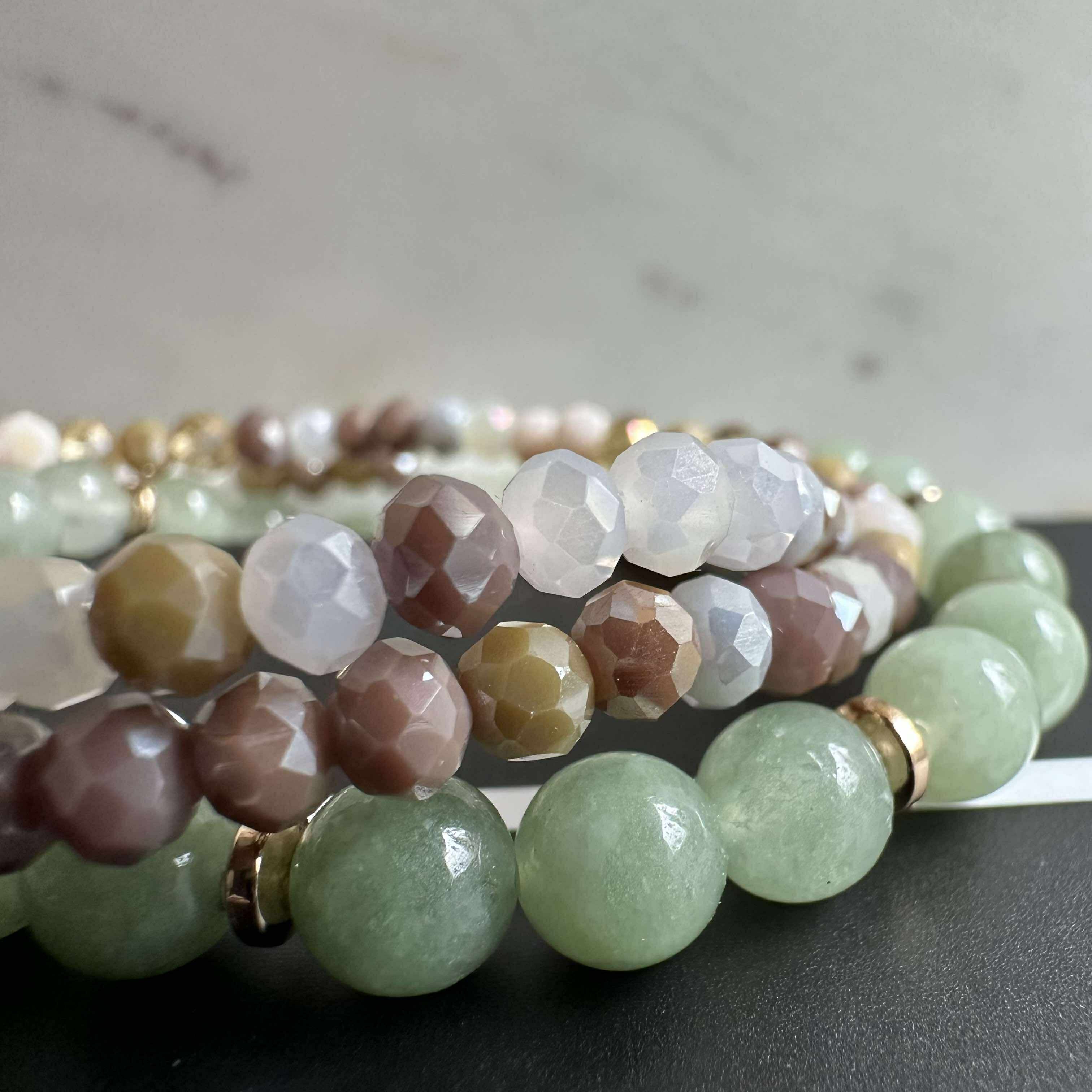 Armbånd Luna Jade Green – Sæt med 3 stk