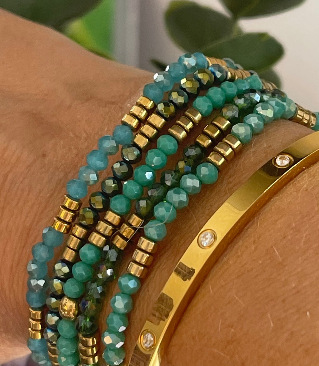 Armbånd Merle – green mix 1.Stk