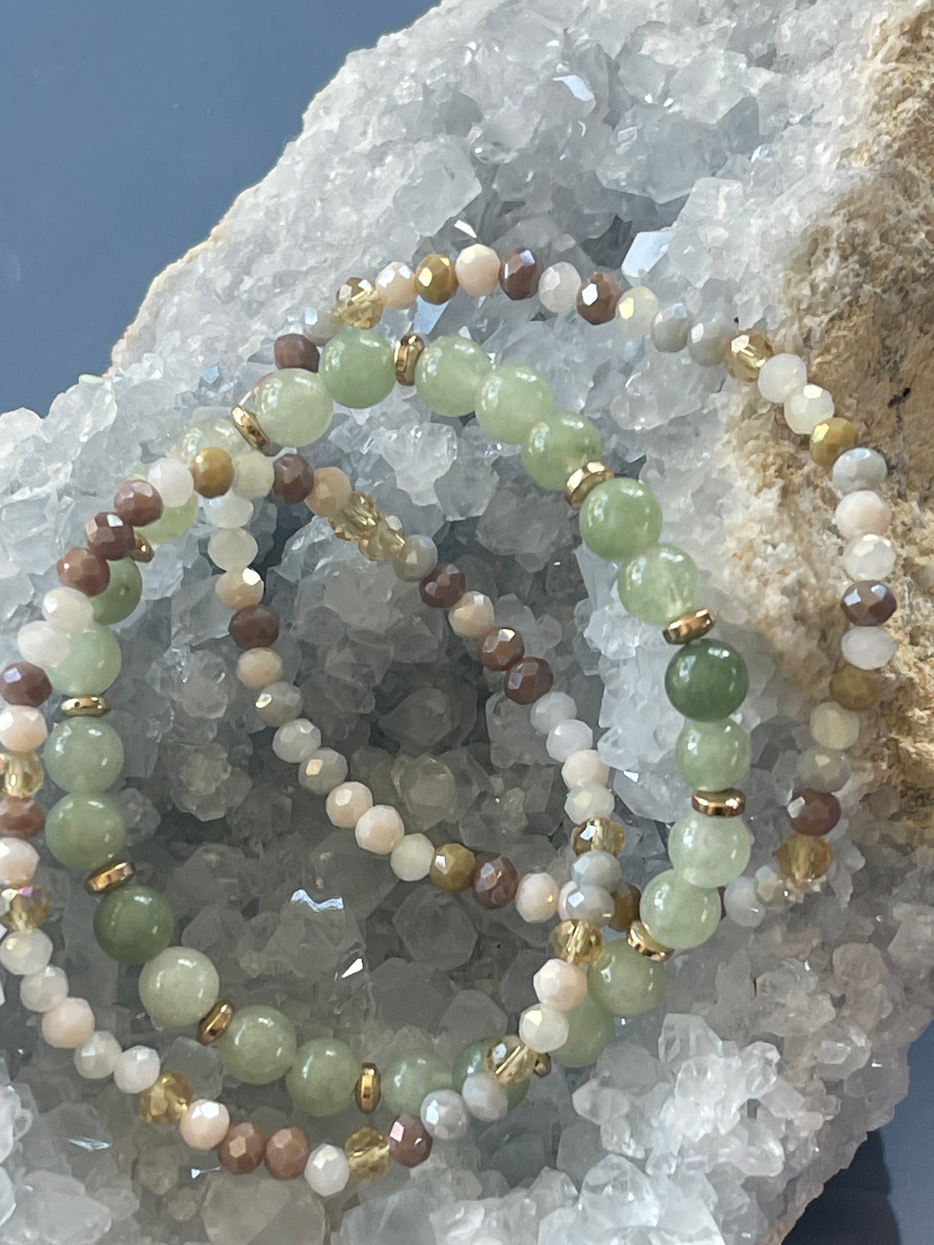Armbånd Luna Jade Green – Sæt med 3 stk
