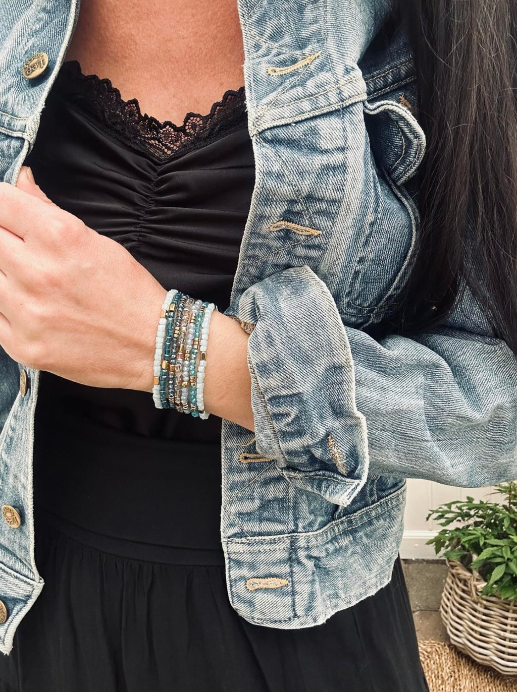 Armbånd Merle – Blue mix 1.Stk