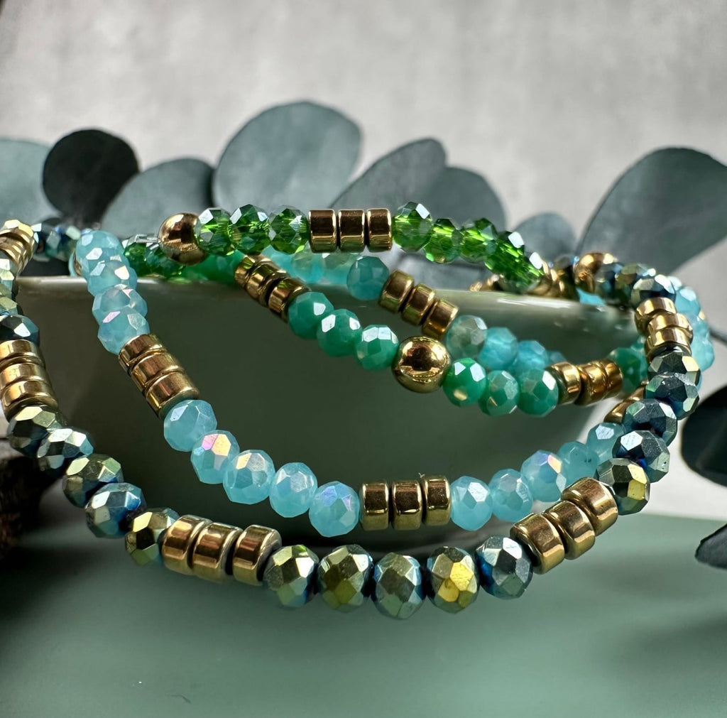 Armbånd Merle – green mix 1.Stk