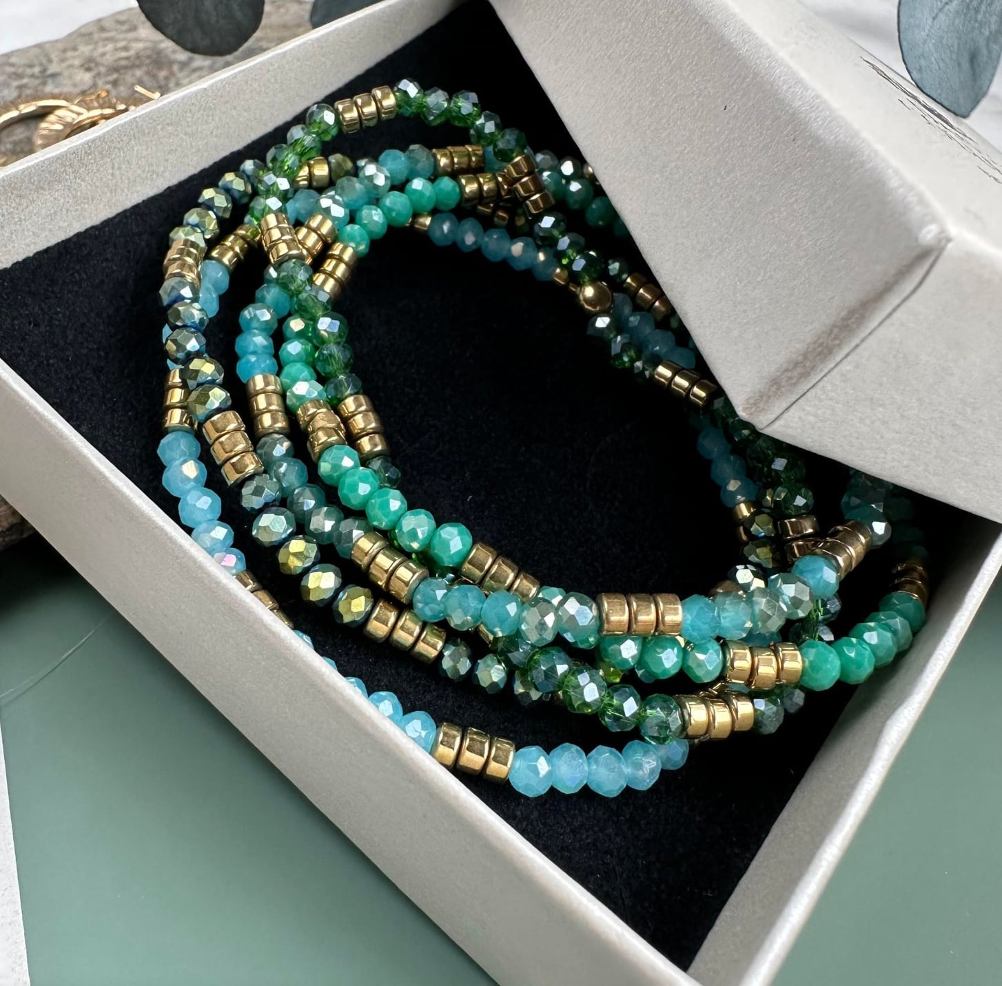 Armbånd Merle – green mix 1.Stk