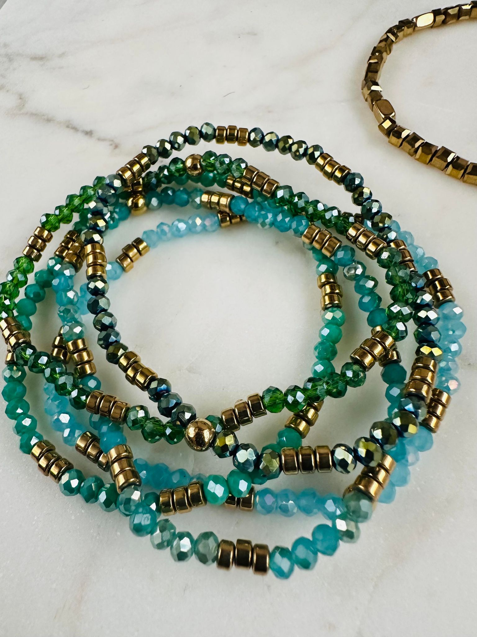 Armbånd Merle – green mix 1.Stk