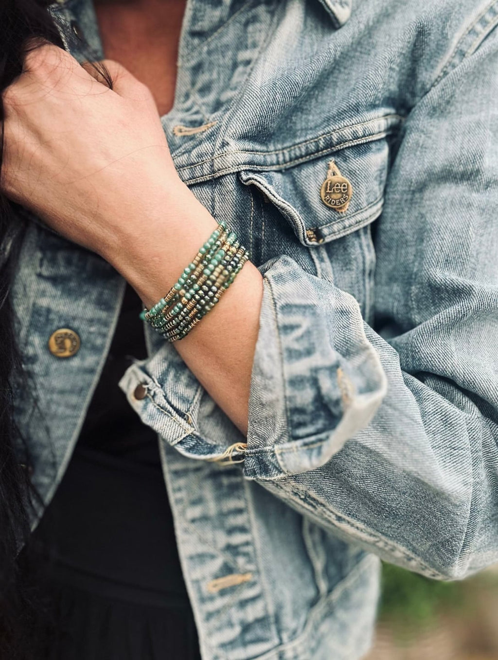 Armbånd Merle – green mix 1.Stk
