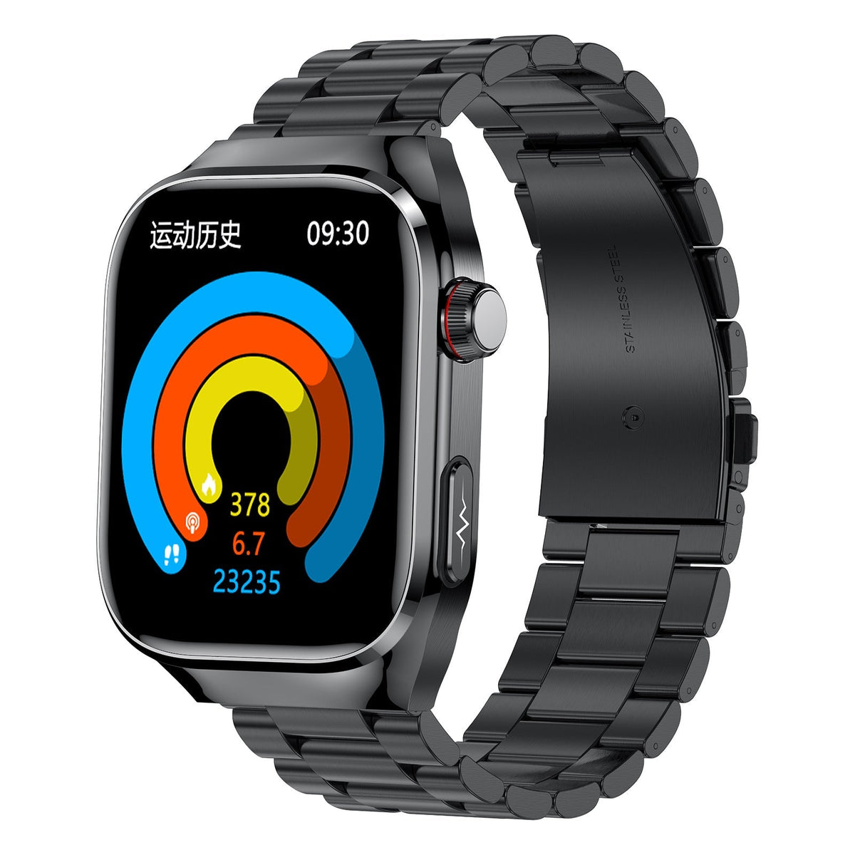 Health smartwatch measuring blood glucose and uric acid levels