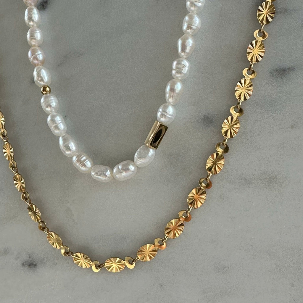 Halskæde Liva forgyldt