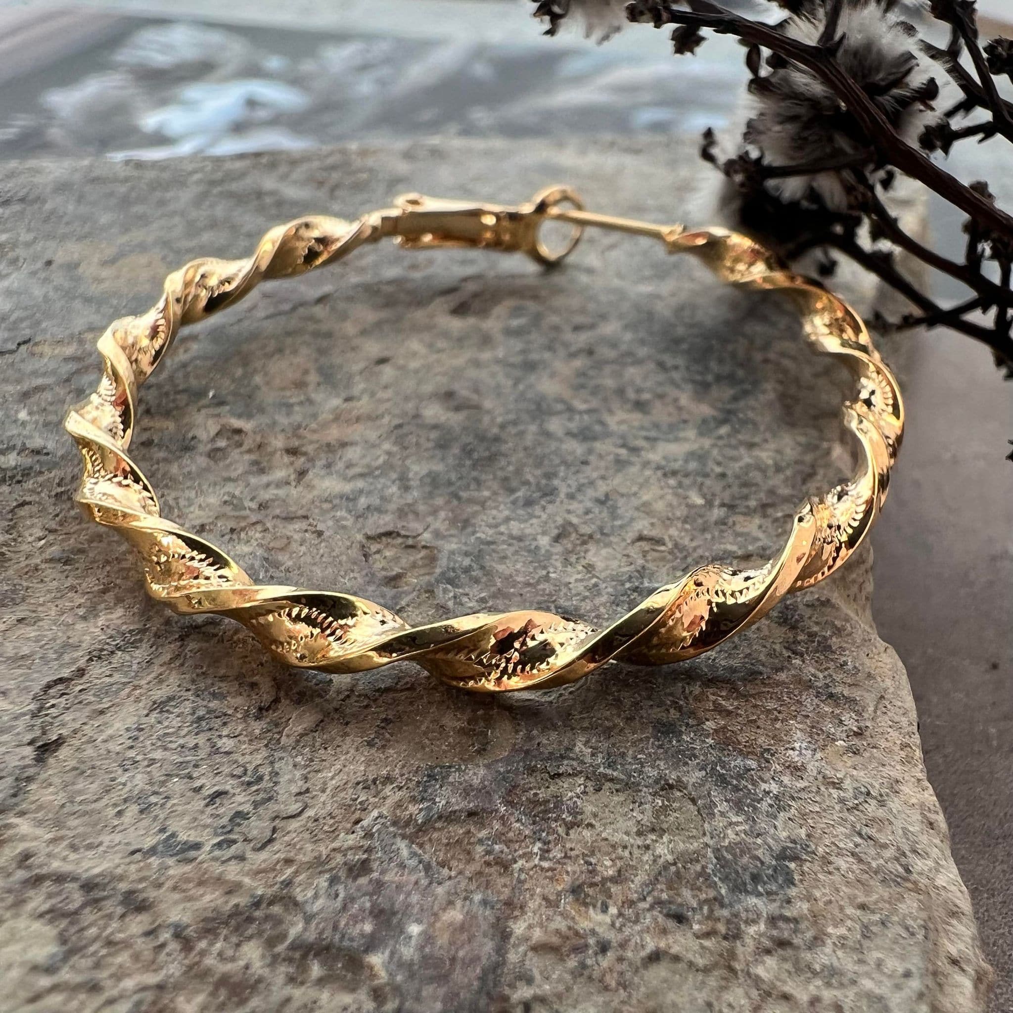 Øreringe Jenna Hoops 18K forgyldt