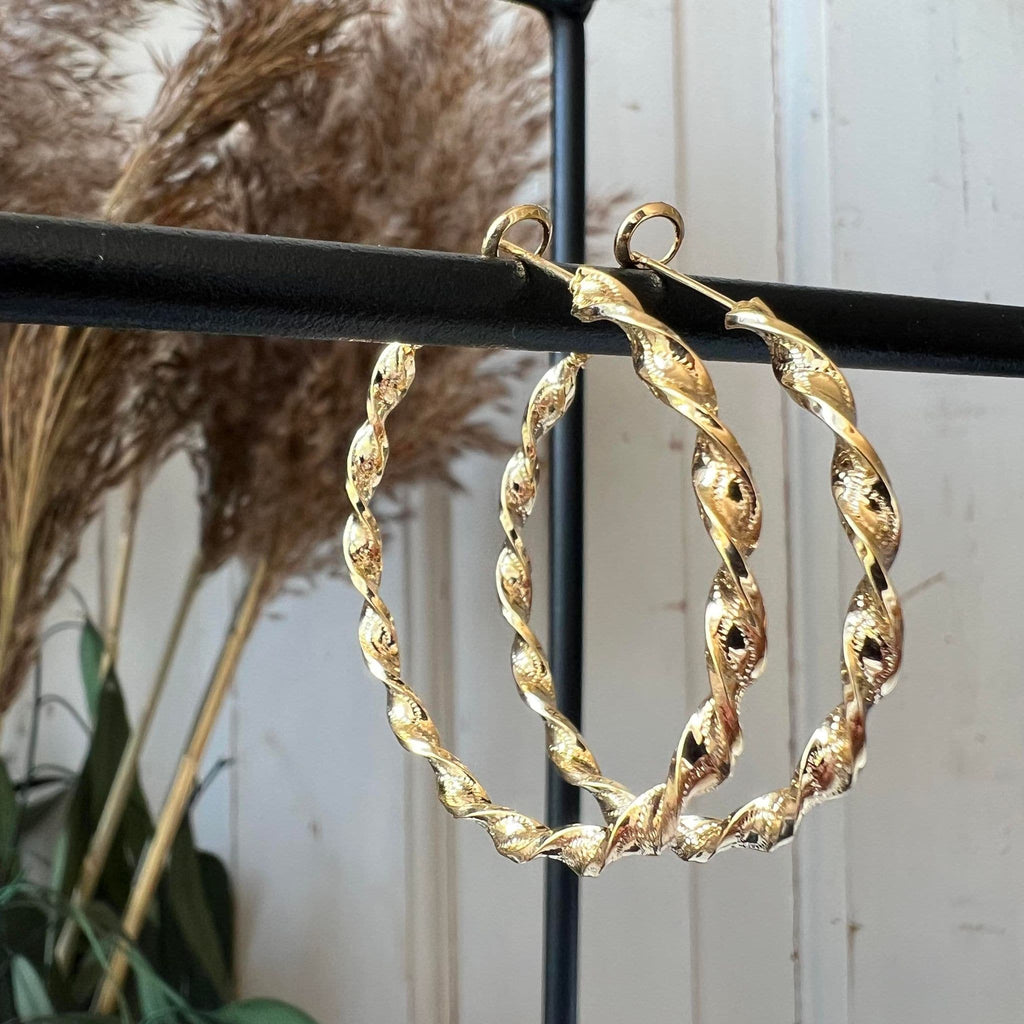 Øreringe Jenna Hoops 18K forgyldt